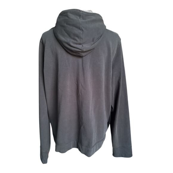 L.L.Bean Women's XL Gray Full-Zip Jacket Hooded Stripped Sweatshirt Cotton - Picture 2 of 5